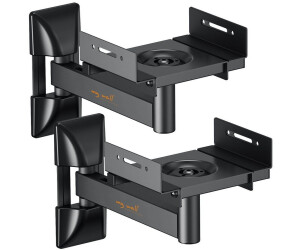 myWall 2 Lautsprecher Wandhalterung Belastung: 25 kg, neigbar, drehbar & schwenkbar, schwarz