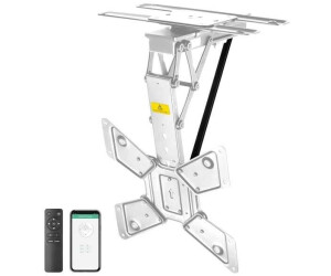 myWall Motorisierter & klappbarer Deckenhalter f�r Flachbildschirme F�r Bildschirme 23 - 65 (58 - 165 cm), Belastung bis 30 kg, mit Tuya-App Steuerung oder Funk-Fernbedienung, mit 180� Drehfunktion, wei�