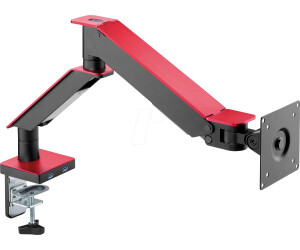 myWall Vollbeweglicher Tischhalter mit Gasdruckfeder f�r Flachbildschirme F�r Bildschirme 17 - 35 (43 - 89 cm), Belastung mind. 2,5, max. 11 kg (pro Bildschirm), Speziell beschichtete Oberfl�che in Hochglanz Rot