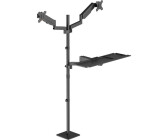 myWall Vollbeweglicher Standfu� f�r 2x Monitore & Tastatur F�r Bildschirme 17 - 32  (43 - 81 cm), mit Gasdruckfeder, Belastung 1-9 kg