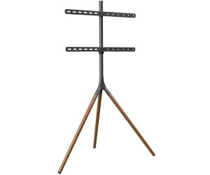 myWall Staffelei / Bodenstativ f�r Flachbildschirme f�r Bildschirme 32 - 75 (81-190 cm), Belastung bis 35 kg, Farbe: schwarz / Nussbaum