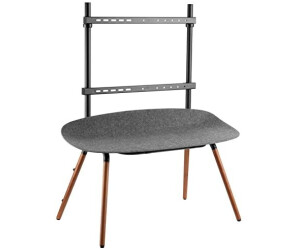 myWall Staffelei-Studio-TV St�nder mit Ablage F�r Bildschirme 55 - 70 (140 - 178 cm), Belastung bis 40 kg, Farbe: schwarz / Nussbaum, dunkel