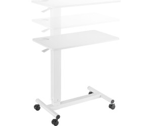 myWall Mobile Workstation mit Gasdruckfeder sanfte H�henverstellung, mit integrierter Becherablage, mit feststellbaren Rollen