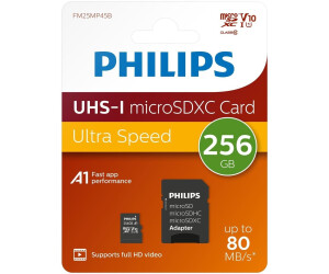 Philips MicroSDXC Card 256GB Class 10 UHS-I U1 incl. Adapter